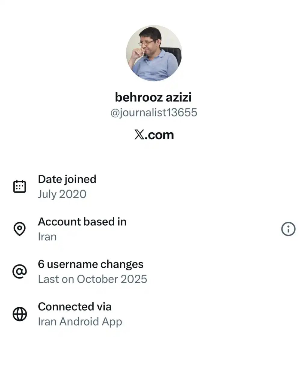 بهروز عزیزی با ای دی ایکس jousnalist13655 دارای خط سفید سیم کارت سفید لوکیشن گیت رانت اینترنت طبقاتی می باشد.